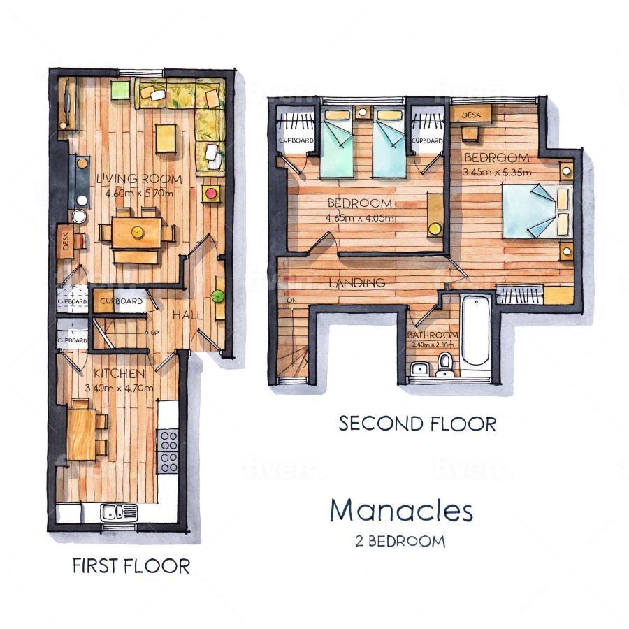 Manacles - Spacious Flat Near Beach With Sea Views & Parking فالموث المظهر الخارجي الصورة